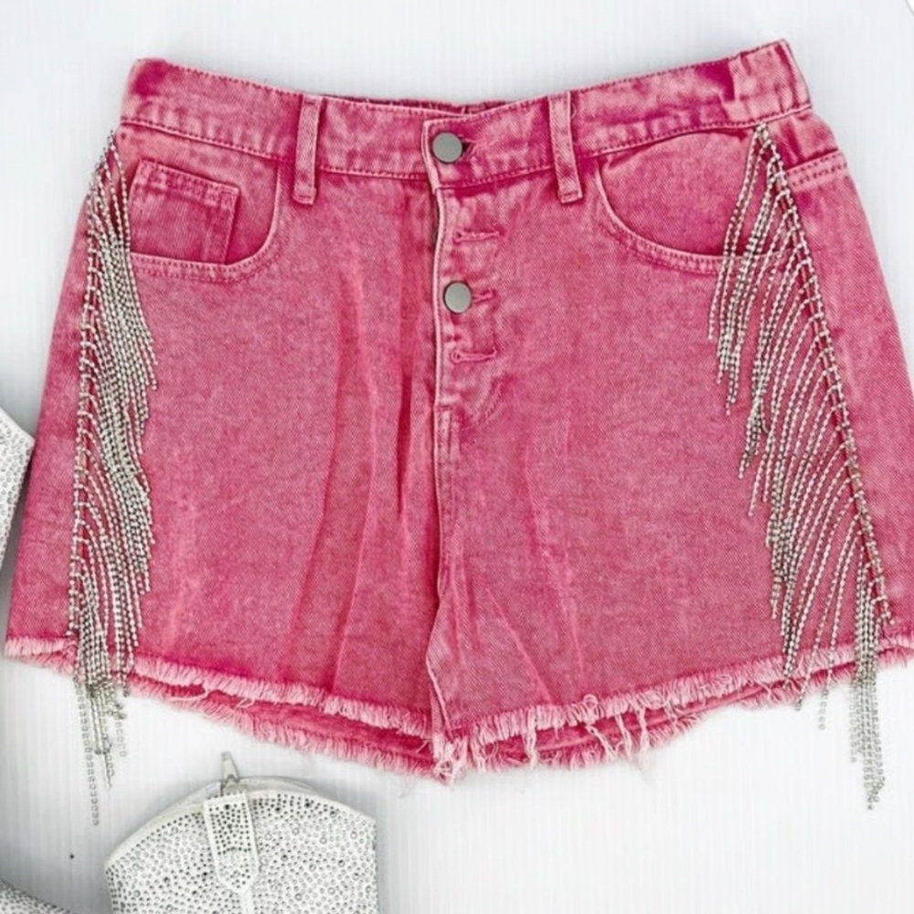 Pink Rhinestone Shorts 💖